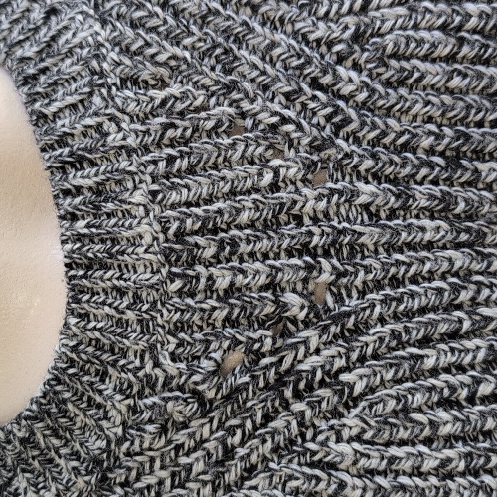 Denver Hayes Heathered Grey & White Cotton Crew neck Pullover Sweater Size Small - Picture 6 of 9